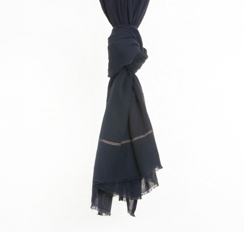 Insect-repellent wrap shawl Camellia Shoo for Good Midnight black