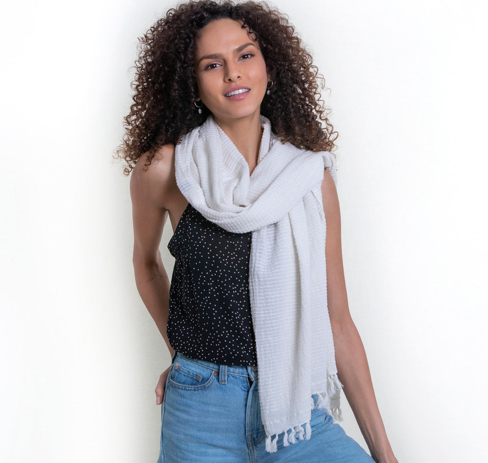 Insect-repellent scarf Spruce Shoo for Good natural white